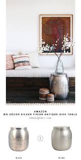 It functions being a resting place for beverages, magazines, a coffee table book or two, occasionally the feet. Mg Decor Silver Finish Antique Side Table Copycatchic