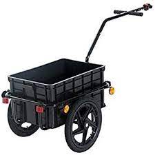 Homcom Bicycle Trailer Cargo Jogger Luggage Storage Stroller With Towing Bar Black