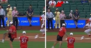Taylor Lewan's Wild First Pitch at Cardinals Game