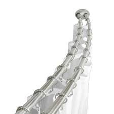 The Titan Stainless Steel Dual Install Double Curved Shower Rod Adds Up To 10 Of Extra Space In Your Shower Rod Shower Accessories Bathroom Shower Accessories
