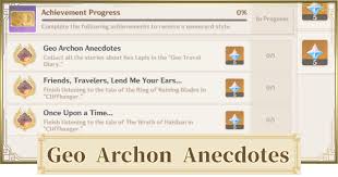 Guides for make 2 friends (lisa) achievement. Geo Archon Anecdotes Achievement Guide Genshin Impact Gamewith