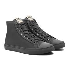 Men S Grey Canvas High Top Designer Sneaker Nothing New