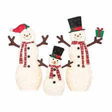 Shop for snowman holiday indoor decor at walmart.com. Holiday Time Set Of 3 Fluffy Snowman Family Walmart Com Walmart Com