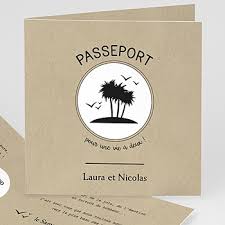 Le meilleur service au meilleur prix. Faire Part Mariage Passeport Soleil Echantillon Offert Carteland