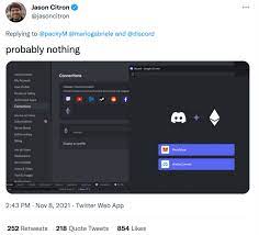 Rj Palmer On Twitter The Ceo Of Discord Is Seen Here Promoting Crypto Nft Integration Coming Not Great Lol Https T Co P2dt0egu2z Twitter