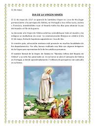 Savesave día de la virgen de fátima for later. 13 De Mayo Dia De La Virgen Maria