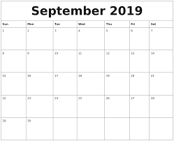 Editable September 2019 Calendar Printable September Calendar Free Calendar Template Calendar Printables
