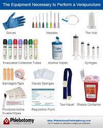 As a professional phlebotomy technician, there are certain supplies that are critical to have available to perform your job. Phlebotomy Materials By Alexis Thompson Infographic