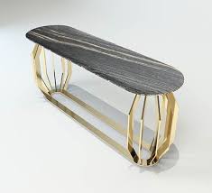 Console Table In Brass Base And Silver Wave Marble Top Geneve Collection Arredi M2l It Luxur Designer Console Table Contemporary Console Table Brass Furniture