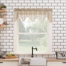 Tier kitchen curtains and valance set 3 piece rod pocket kitchen curtain. Kitchen Curtains Valances Target