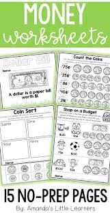 Money Worksheets Counting Sorting And Identification Money Worksheets Counting Worksheets For Kindergarten Kindergarten Math Worksheets Free