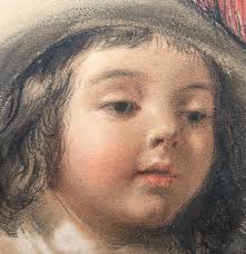 Frederick Goodall Ra Original 19th Century Antique Painting Charcoal &  Watercolour Preparatory Sketch Study Charles I & Queen Henrietta's Child