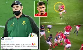 Rassie erasmus tried to play the game. Rassie Erasmus Ignites War Of Words With Warren Gatland After Lions Head Coach Comments Daily Mail Online