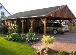 Carport Double Avec Atelier 6 20 X 9 00 M Double Carport Wooden Carports Carport