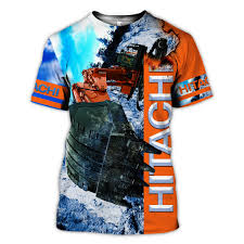 Hitachi Excavator 3d All Over Printed Clothes Ta0554