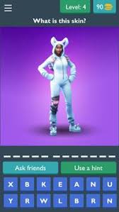 Each question will show a picture of a fortnite skin and four answers to choose from. Fortnite Skin Quiz Fur Android Apk Herunterladen