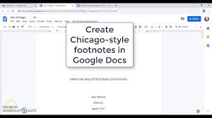 Adds a footnote using 10 as reference mark. Create Chicago Style Footnotes In Google Docs Youtube