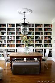 Bookcases in a dining room add a touch of elegance to your dining ambiance. Our Office Turned Back To Dining Room And Office Emily A Clark Dining Room Combo Living Dining Room Chic Dining Room