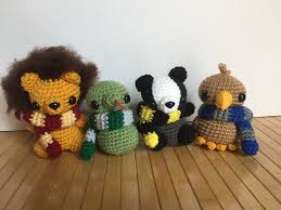 All Four Magical House Animals Pdf Amigurumi Patterns Moon S Creations Harry Potter Crochet Amigurumi Patterns Harry Potter Crafts