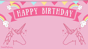 Free Zoom Backgrounds For Girl Virtual Birthday Parties Catch My Party In 2020 Girls Birthday Party Themes Birthday Background Unicorn Birthday Parties