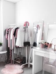Wardrobe Beauty Room Makeup Vanity With Ikea Malm Dressing Table And Clothing Rack Pink Fluffy Ru Ikea Malm Dressing Table Malm Dressing Table Ikea Vanity