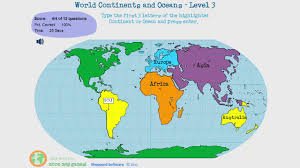 Asian countries locations, online geography games. World Geography Game Level 3 Gameplay Continents And Oceans Sheppard Software Youtube