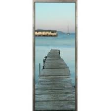 Sticker De Porte Avec Un Ponton Sur La Mer Decoration Murale En Trompe L Oeil Pour Personnaliser Ou Decoer Une Parement Mural Paysage Plage Decoration Murale
