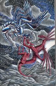 Fairytail Manga Anime Drawing Art Igneel Acnologia Dragon Dragons Stars Sky Night