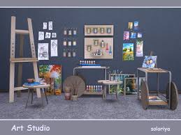 Sims 4 Cc S The Best Art Studio By Soloriya Sims Haus Sims 4 Cc Mobel Kunstatelier