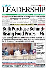 Nigerian leadership newspapers headlines today, breaking nigeria newspaper headlines, latest leadership newspaper in nigeria. Facebook