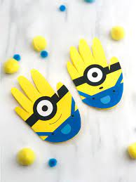 Pretty much, it is a punch art card, but it. Simple Handprint Minion Card Craft For Kids