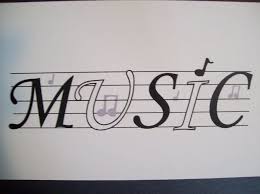 Music Illustrated Word Illustrated Words Word Art Elementary Drawing