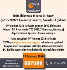 The higher education institutions examination (yks) is conducted by the measurement, selection and placement center ösym in order to enable the students to be placed in higher education programs. Osym On Twitter 2020 Elektronik Yabanci Dil Sinavi E Yds 2020 7 Almanca Fransizca Sonuclari Aciklandi Https T Co Kqghdfmthx