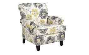 Waterfall seat reduces leg strain. Accent Chair With High Back Yellow Grey Furnberry