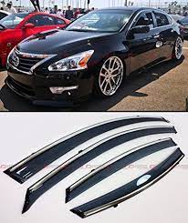 Oe Style Smoke Tinted Window Visor Rain Guard W Clips Chrome Trim For 20132015 Nissan Altima 4 Door Sedan Click Image To Review Altima Nissan Altima Nissan
