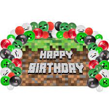 Changeable and editable image design would be easy you while editing and modifying the image into the. Ujgtar For Minecraft Birthday Party Supplies Decorations Backdrop And Balloons Kit For Kids Photo Background No Banner Cake Topper Favors And Flatware Amazon In Electronics