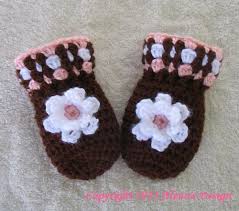 Baby Thumb Less Brown Mittens Crochet Pattern By Alena Byers