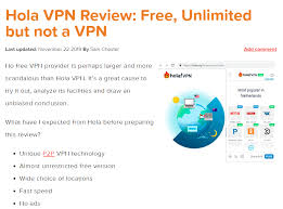 Holavpn Review Free Vpn Chrome Extension For Anonymity 2019 Hola Vpn Internet Providers Virtual Private Network