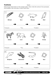 Food webs rarely begin with plants, and food chains begin with animals. Bbc Schools Science Clips Habitats Worksheet Food Chain Worksheet Food Web Worksheet Food Chain