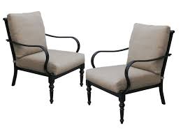 Cast Aluminum Chair With Sunbrella Cushion Pack Of 2 Aluminum Chairs Sunbrella Cushions Deep Seating