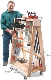 I am going to make plans for this lumber rack (should be done this evening) so if you would like my material list and dimensions, they will be available in the plans. Mobile Clamp Rack Popular Woodworking Magazine