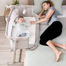 Kidsclub Baby Bedside Sleeper With 2 Replaceable Sheets Baby Bedside Bassinet For New Born Standalone Bassinet Side Sleeper For Infants Baby Nursery Bed 9 Height Adjustable For Bed Sofa Walmart Com