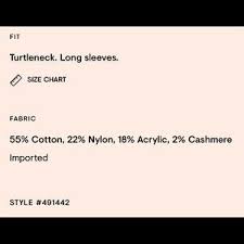 Lou Grey Colorblock Turtleneck Sweater Nwt