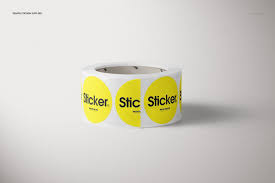 Round Roll Stickers Mockup Set Branding Mockups Professional Business Cards Mockup Design