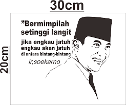 Bapak proklamator indonesia yang sepanjang hidupnya. Cutting Sticker Mobil Termurah Keren Animasi Ir Soekarno Untuk Semua Mobil Lazada Indonesia