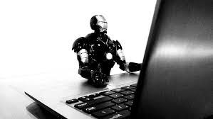 Do you want iron man wallpapers? Hd Wallpaper Black And White Iron Man Laptop Monochrome Computer Monochrome Photography Wallpaper Flare