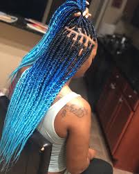 Black And Blue Knotless Braids Bold Blue Book With Me Columbus Ga Stylist Braider Box Braids Herplaceofduty Com F Box Braids Hairstyles Box Braids Styling Blue Box Braids