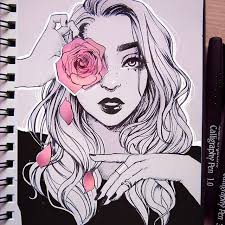 A list of fun and cool things to draw the next time you want to practice your art skills: Still A Bit Sick Of Inking Managed To Do This Little Thing Though Reference Provided By The Lovely Caitlin Wing Sketches Art Drawings Sketch Book