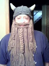 Viking barbarian beard mustache knit hat beanie. Adult Crochet Viking Hat With Beard Fendermama Likes