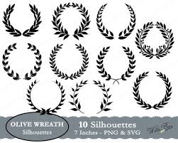 Olive Wreath Svg Olive Branch Laurel Wreath Silhouette Olive Wreath Wreath Images Kotinos Svg Intertwined Circle Digital Download Olive Wreath Silhouette Clip Art Olive Tree Tattoos